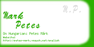 mark petes business card